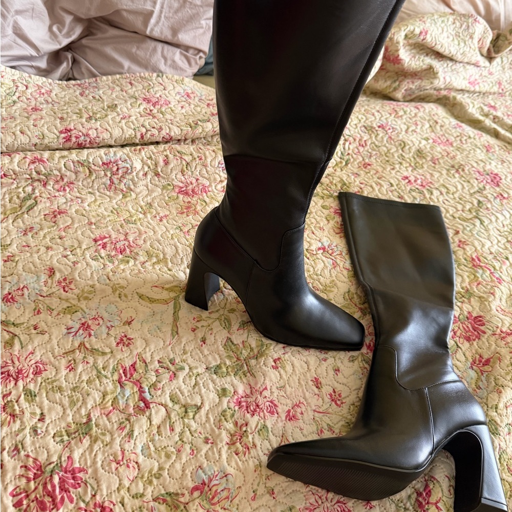 Steve Madden Black Heeled Boots